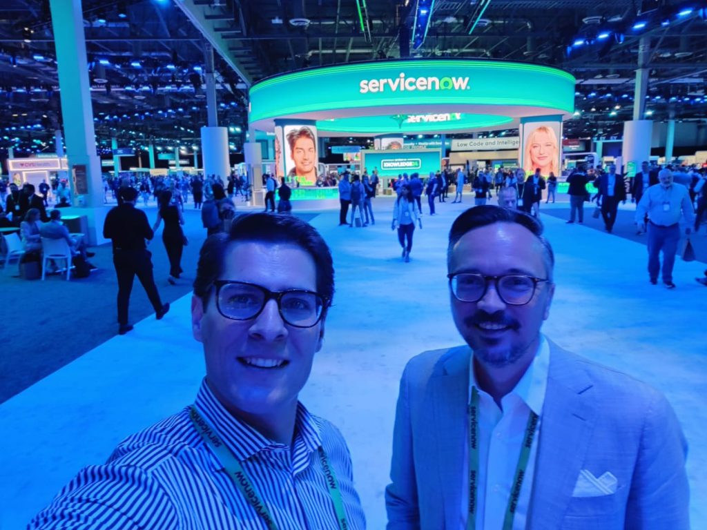 Misha Macinski and Ramond Keesmekers from Pink Elephant EMEA at the ServiceNow Knowledge24 conference in Las Vegas